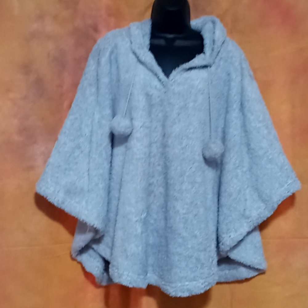 New Sleeping Owl Hooded Poncho Cape One Size